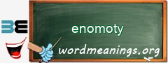 WordMeaning blackboard for enomoty